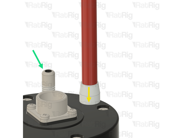 Insert the tip of the water hose into the spindle's water inlet.