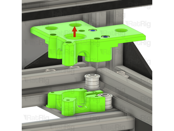 Remove the upper CoreXY stepper motor cage printed part