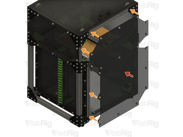 Left enclosure panel from Step 9