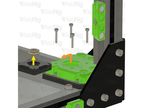 The Z-axis stepper motor will come loose once these for screws are removed