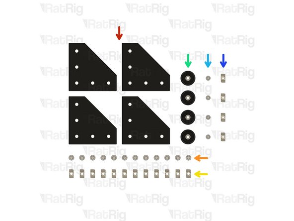 4x 3030 Corner Plate