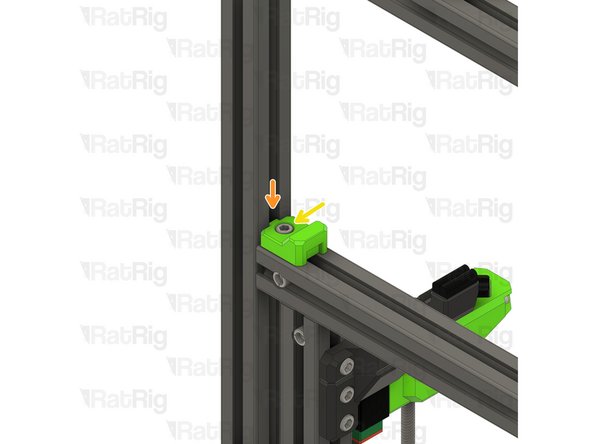 Make sure the printed part is fully inserted in the frame extrusion's slot,