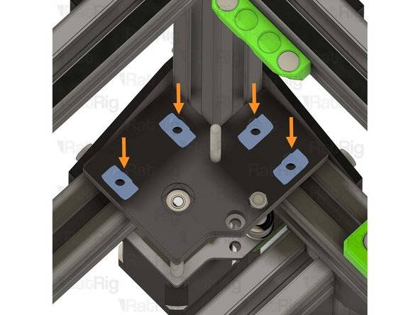 Install the printed part on the screws