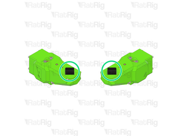 Insert the screws through the front arm