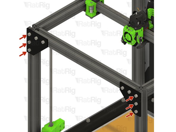 Loosen but do not remove the marked M6x12 screws