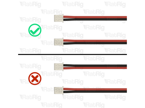 Orient the JST-XH-2 connector so that the &quot;key&quot; is facing upwards