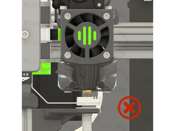 If there is a gap between the silicone and the nozzle, first make sure that the Rapido hotend has the UHF adapter and nozzle installed. These are required on the V-Core 4.0