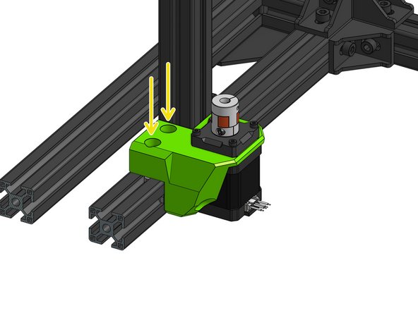 Loosely bolt the part from the top with the Cap Head M6x20 screws