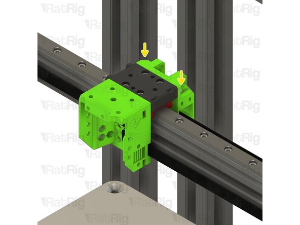 Position the EVA3 front assembly as shown