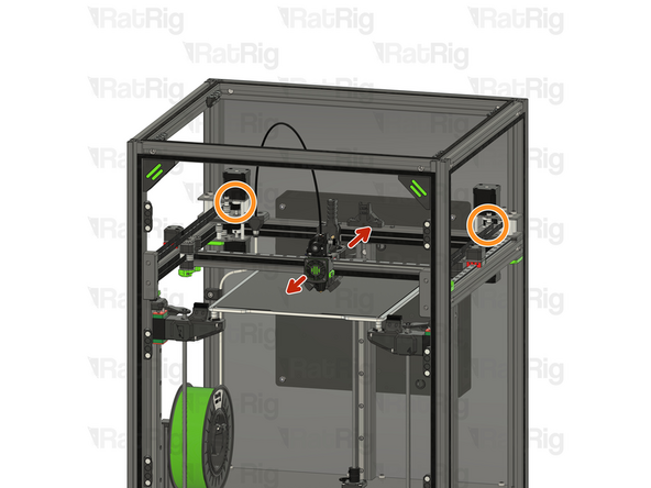 Please move the gantry back and forth a couple of times to allow the belts to assume their natural positions.
