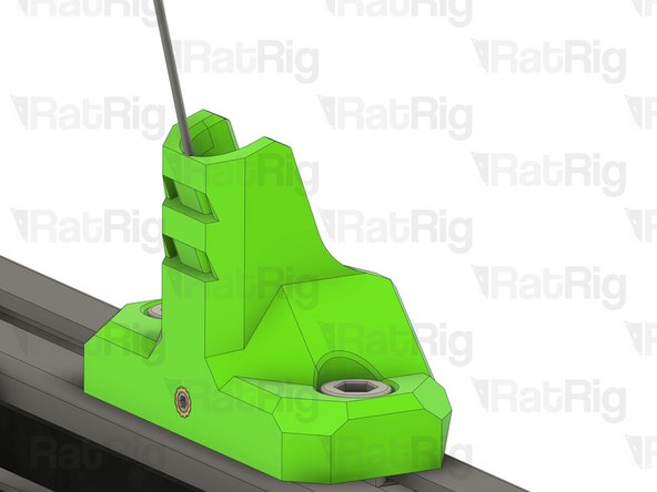 thread the M3x5 set screw to secure the Piano wire in place