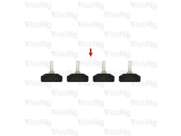 4x Leveling Feet for 3030 - M8x30mm (SKU: HW3727GC)
