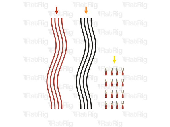 4x Wire - DC - 16AWG - Red - 270mm (SKU: HW2889EC)