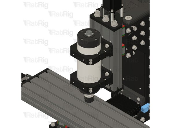 Insert the spindle into the mounts as shown