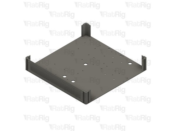 Assemble the enclosure components as shown, making sure the panels are correctly oriented. The countersink screw holes should face outwards from the enclosure, and the countersink screws should be flush with the surface when fully tightened.