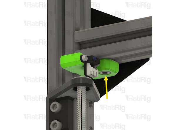 Tighten the M6x12 screw to secure the Y endstop mount