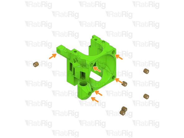 1x Rat Rig toolhead_beta2 front printed part