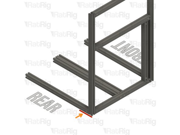 Place the assembly on a flat surface, as to ensure all extrusions are correctly aligned.