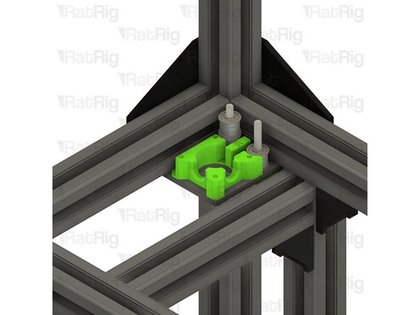 Place the xy_motor_cage_bottom_right_3.1_cutout printed part as shown
