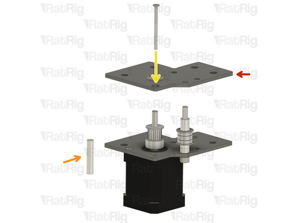 Rat Rig V-Core 4.0 - Motor Plate - Upper Left assembly from step 78