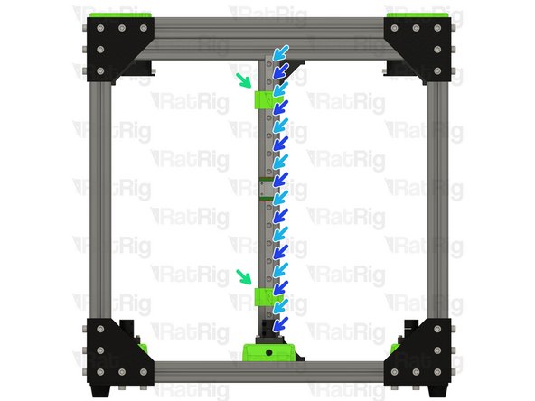 Insert the linear rail into the 3030 extrusion