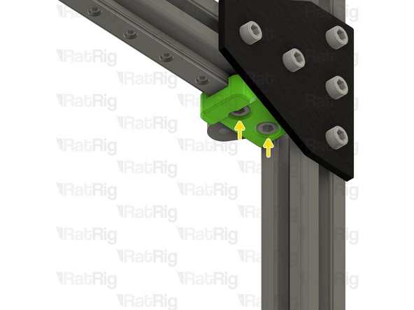 Position the CoreXY idler assembly onto the V-Core 3 frame as shown