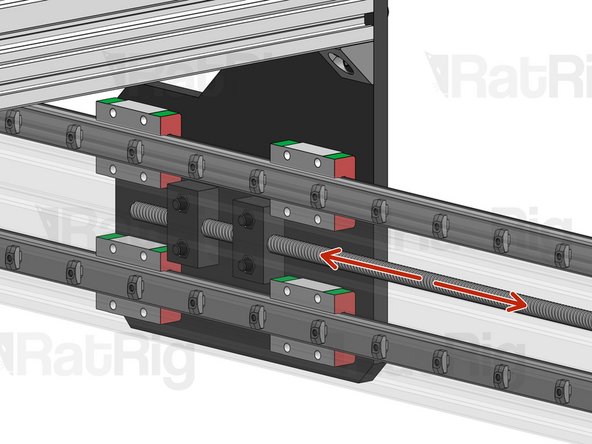 After screwing the Lead Screw through both Nut Blocks, pull and push it gently, to see if there's any slack.