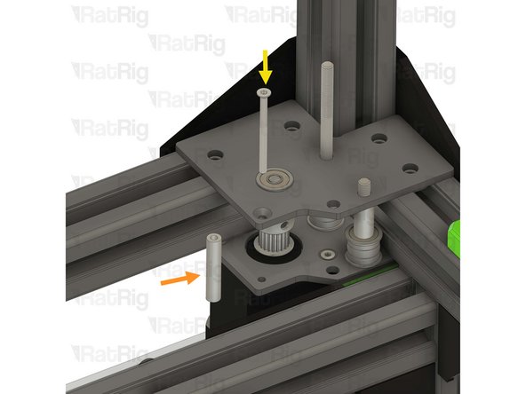Make sure the stepper motor shaft is aligned with the hole in the F695ZZ bearing