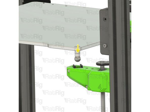 Insert the bed in the V-Core 4 frame