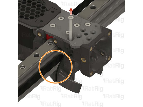 Remove the M3x40 countersink screw almost all the way.