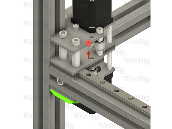 Left-hand Y-axis linear rail plastic stop