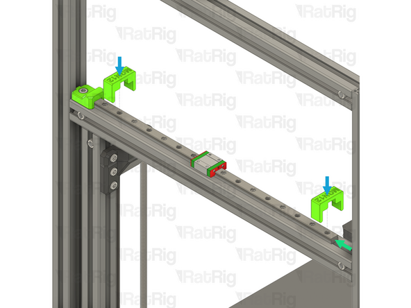 Prepared Y-axis linear rail assembly from step 10