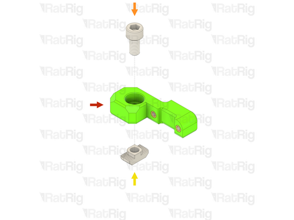 Prepared Y-axis endstop mount  printed part