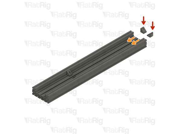 Slide each 4040 corner assembly in to the inner channel as shown