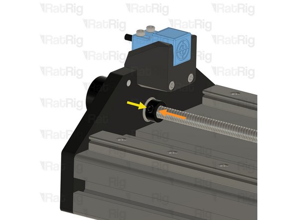 Push the lock collar against the Y rear plate