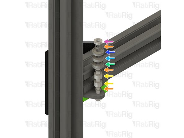 Install the following components in the order shown in the image
