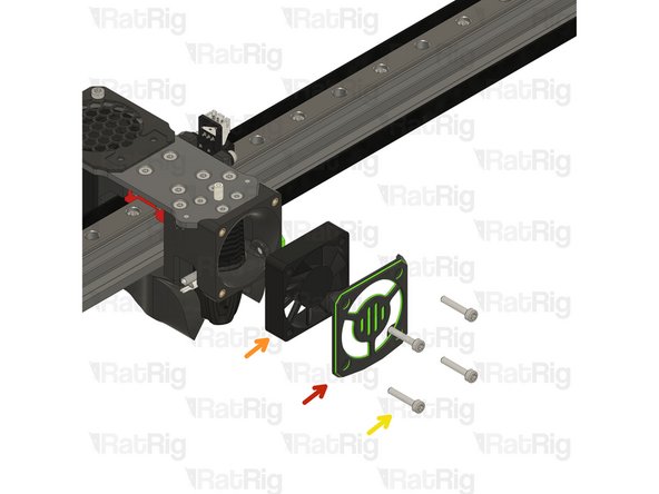 Rat Rig toolhead fan shroud printed part