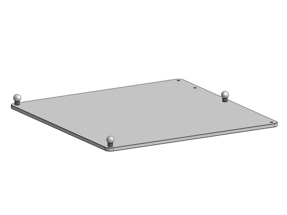 Attach the Countersink M5x16 screws to the 12mm balls through the 6mm spacers