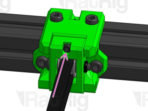 After finding this position, firmly hold the belt holder with your fingers to clamp the belt and finish tightening the M5x30mm screws.