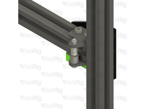 Tighten the two M6x12 screws to secure the upper CoreXY idler assembly to the V-Core 3 frame