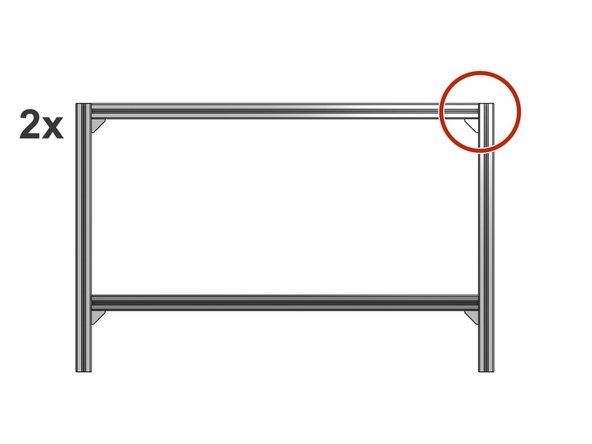 CAUTION: if you're using levelling feet, you will notice that one end of each A profile is threaded, so you can screw in the feet. Make sure you orient those profiles so the threaded ends are at the bottom.
