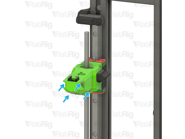 Install the rear arm through the rear bed arm and decoupler