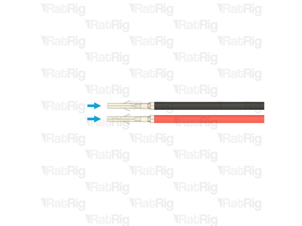 Strip 3mm of the insulation from one end of each of the bare wires