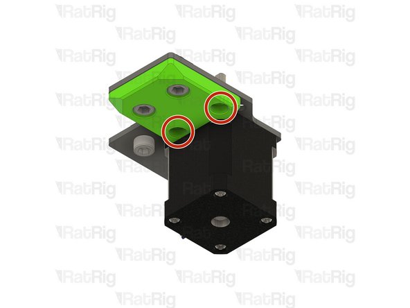 Ensure the left vc4_motor_spacer printed part is aligned with the plate