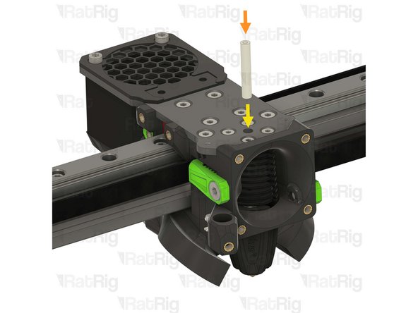 Tighten the M2.5x6 Countersink Screws to secure the hotend to the toolhead
