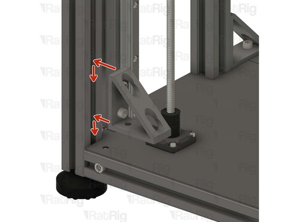 Lower corner bracket assembly