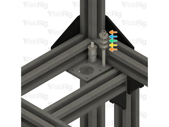 Install the following components in the order shown in the image: