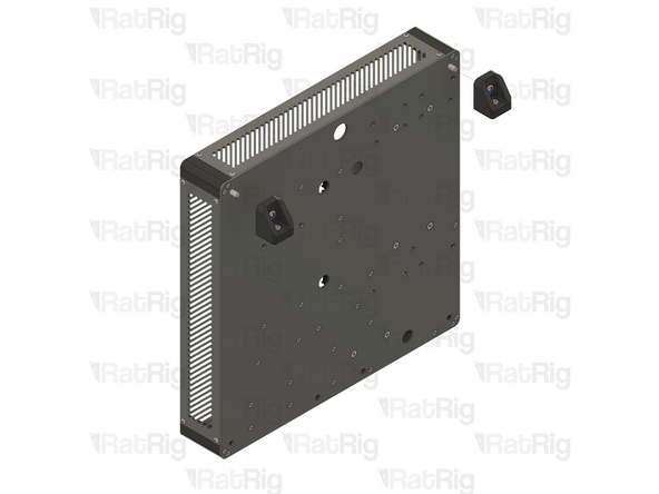 Insert an M6x12 Cap Head Screw into each of the marked holes within the electronics enclosure
