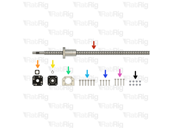 1x 1280mm 1610 Ball Screw (1780mm for a 1500x1500 machine)