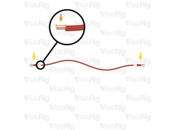 Strip 5mm of the insulation from the end of each of the eight bare wires